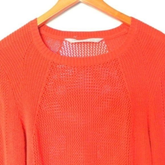 Athleta Red Mesh Pullover Sweater M - Picture 6 of 8